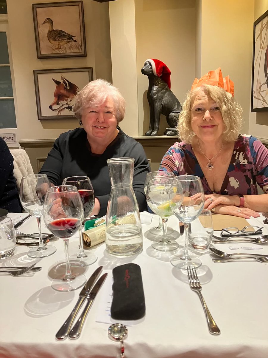 HelmsleyWi's tweet photo. 19 members enjoyed our annual Christmas dinner out, this time at The Feathers in Helmsley. There was much chatter &amp; merriment. The food was delicious &amp; the service as always friendly.  Thanks to Jeanne who organised a surprise raffle &amp; Clare and Alison for arranging the dinner. https://t.co/iDxRx7mXf2