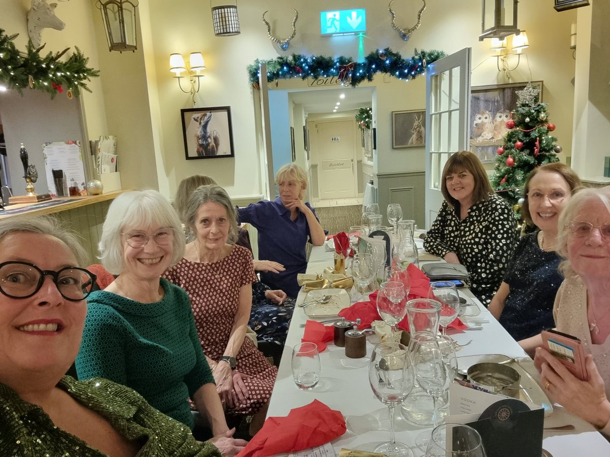 HelmsleyWi's tweet photo. 19 members enjoyed our annual Christmas dinner out, this time at The Feathers in Helmsley. There was much chatter &amp; merriment. The food was delicious &amp; the service as always friendly.  Thanks to Jeanne who organised a surprise raffle &amp; Clare and Alison for arranging the dinner. https://t.co/iDxRx7mXf2