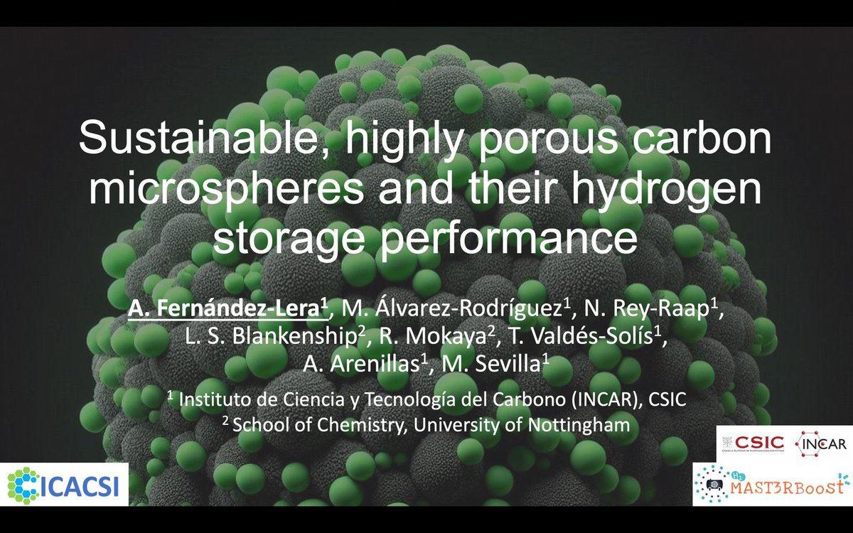 Ana Lera (@anafdezlera) on Twitter photo Thrilled to share my experience at #ICACSI2024 in Sydney! I presented my PhD work on porous carbons for hydrogen storage, exploring sustainable solutions with renewable materials and CO₂ activation. Grateful to collaborate with <a href="/MartaSevillaS/">Marta Sevilla</a> on the MAST3RBoost HE project! Thrilled to share my experience at #ICACSI2024 in Sydney! I presented my PhD work on porous carbons for hydrogen storage, exploring sustainable solutions with renewable materials and CO₂ activation. Grateful to collaborate with <a href="/MartaSevillaS/">Marta Sevilla</a> on the MAST3RBoost HE project!