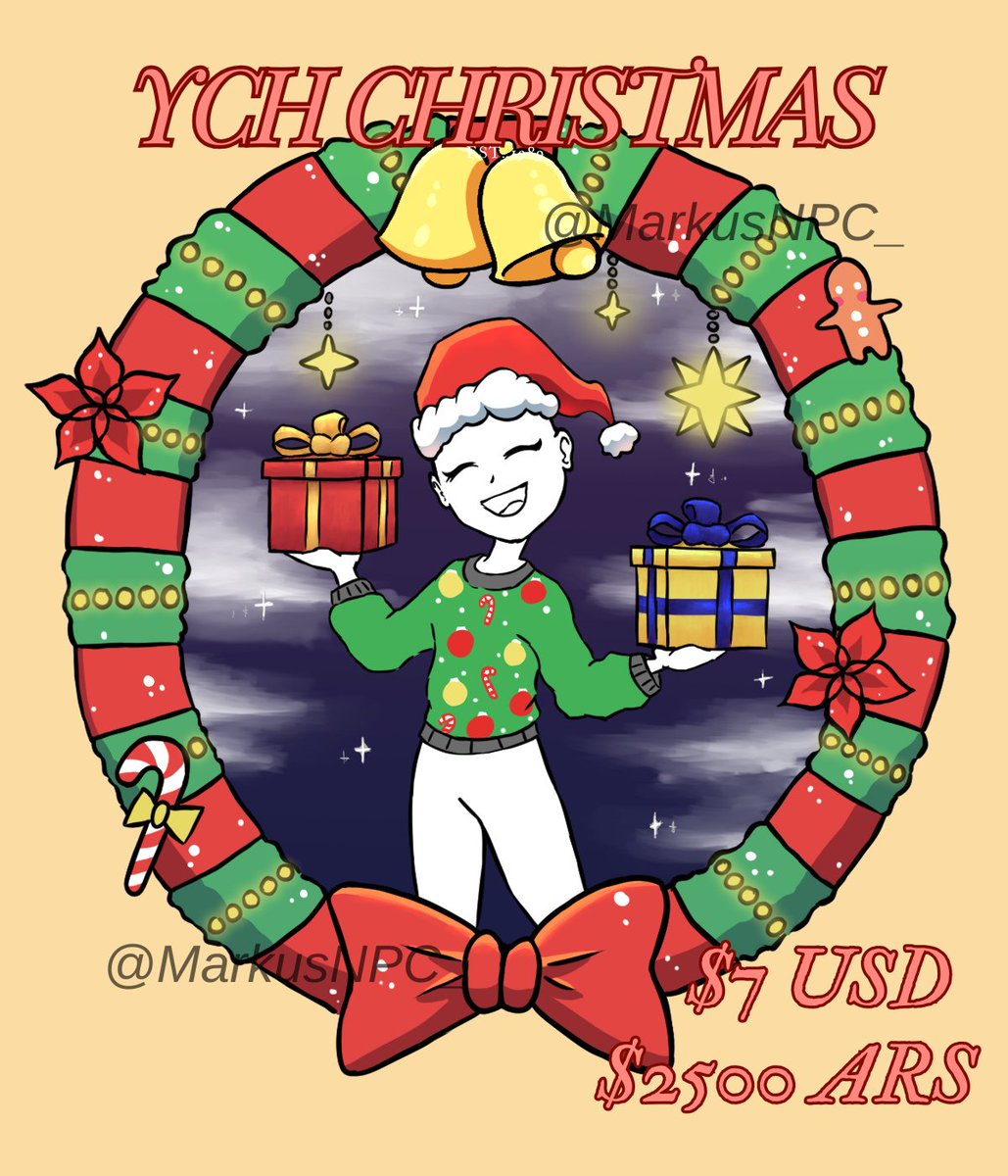 MarkusNpc76890's tweet photo. I HAVE OPEN YCH Christmas COMMISSIONS!!^^🎅🎄✨
Payment method: Paypal, Mercado Pago💵

#opencommissions  #furrycommissions #christmascommissions #digitaldraw #Commission #commissionsopen #Christmas2024 #Christmas #christmasdraw #CommissionedArt #art #DigitalArtist #ChristmasArt https://t.co/BmoMRkDA1k