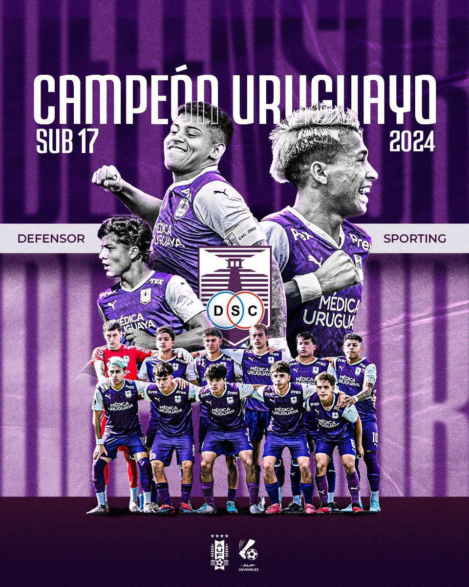 fadeuille's tweet photo. Divisiones Formativas
Temporada 2024

Defensor Sporting Club

- Campeón Tabla General Anual
- Campeón Uruguayo Sub 17
- ⁠Campeón Uruguayo Sub 16
- ⁠Campeón Uruguayo Sub 15
- ⁠Vice Campeón Uruguayo Sub 19
- ⁠Vice Campeón Uruguayo Sub 14 https://t.co/54k6EZ3CSE