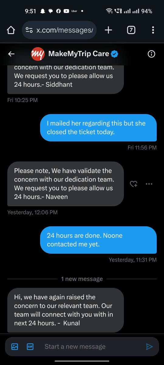 ImLurkingg's tweet photo. #MakeMyTrip with their world class customer care service trying to resolve a month old complaint since 72 hours 🏆🥇 https://t.co/mhQj5qcdo2