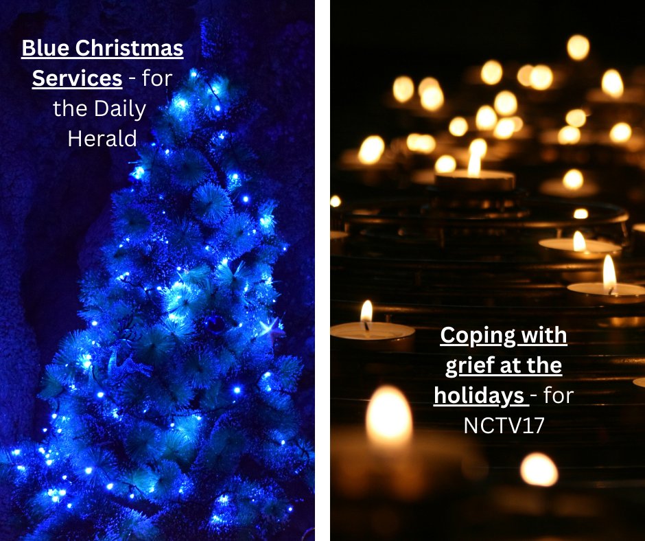 Going through something difficult at the holidays? It's OK to feel what you feel, sources tell me in these pieces that can offer relief &amp; hope: Blue Christmas Services (Daily Herald): dailyherald.com/20241214/news/… 
Coping with grief at the holidays (NCTV17): nctv17.org/news/grieving-…