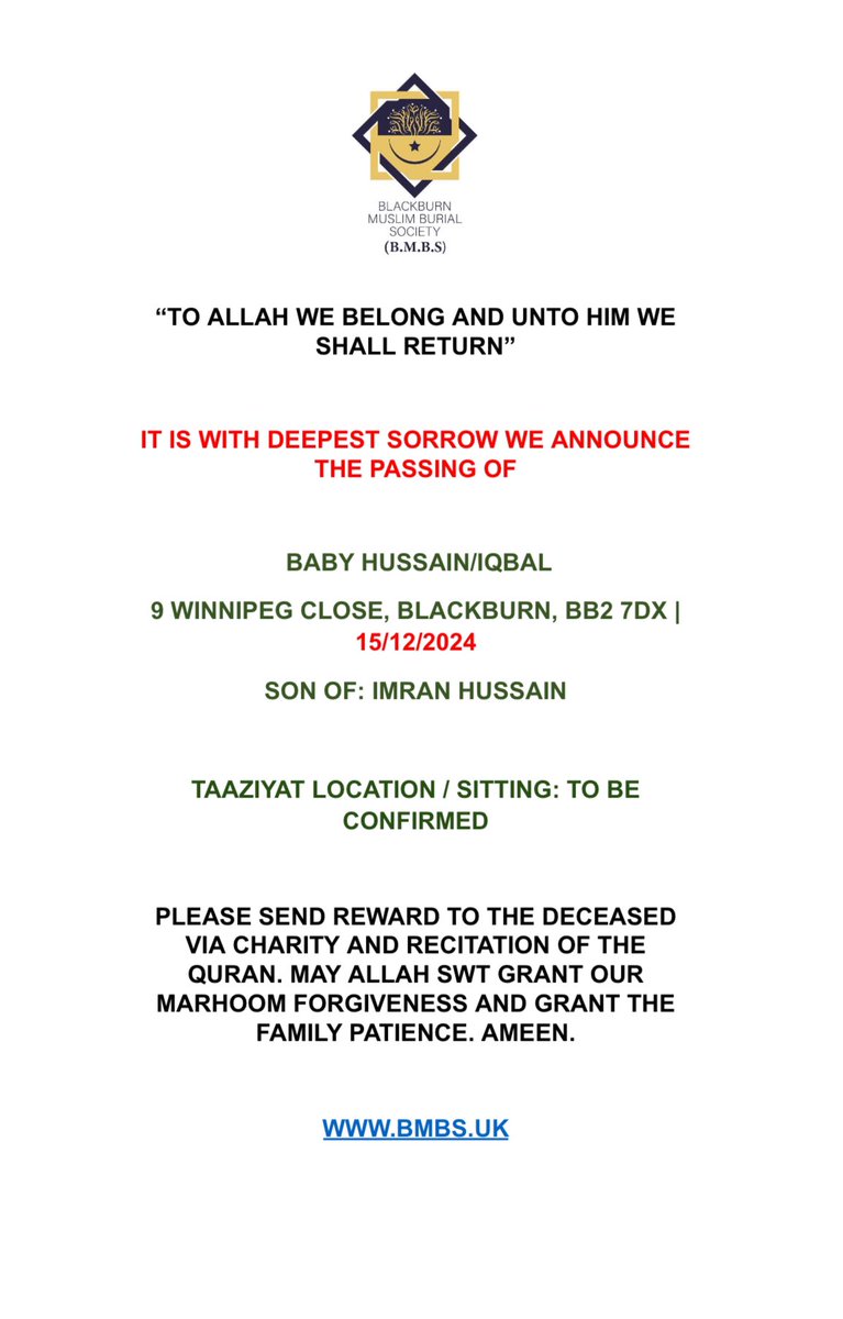 Blackburn Muslim Burial Society tweet media