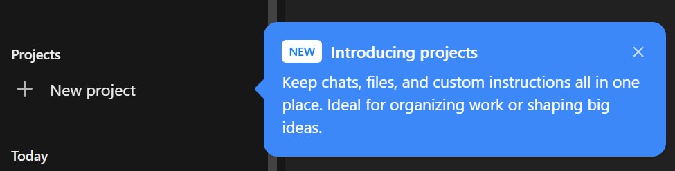 jongallant's tweet image. Much needed "Projects" in ChatGPT - you can move existing chats to projects...but just a heads up, once you do that chat isn't available on mobile (iPhone).
projects: help.openai.com/en/articles/10…
mobile issue: reddit.com/r/OpenAI/comme… - @OpenAI update on that?