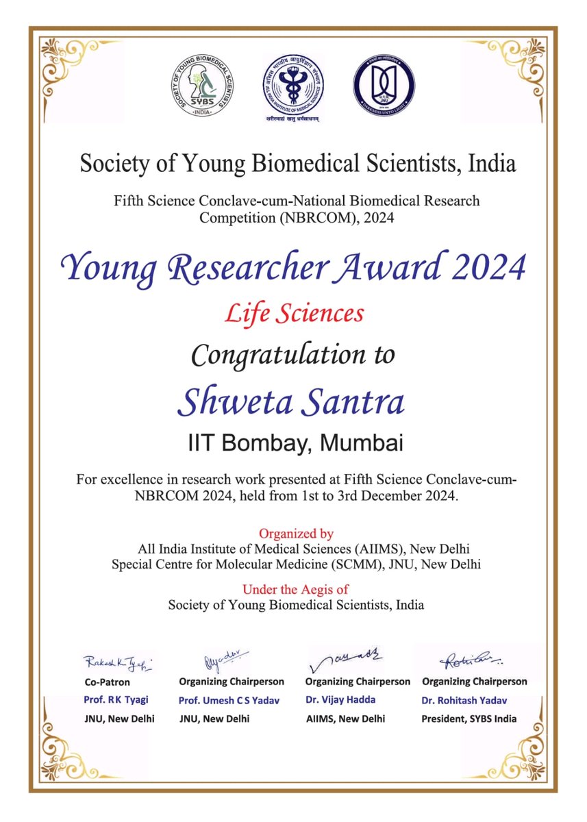 shweta_santra's tweet photo. A perfect gem to start my collection with.โค๏ธ
#SYBSIndia #NBRCOM2024 #SYBS @aiims_newdelhi https://t.co/npdGB66nER