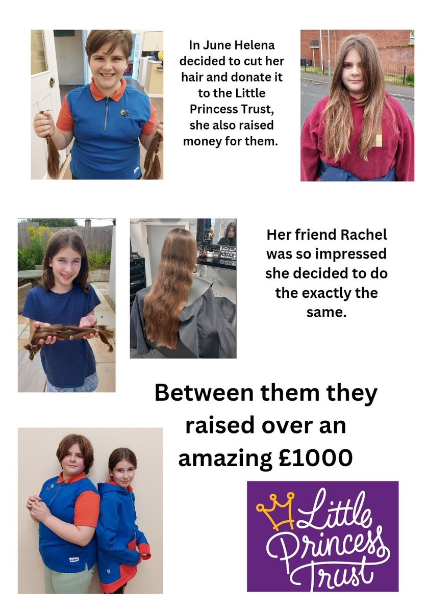 EmmaSysum's tweet image. What a 2024. Well done Helena and Rachel. #HairChop #Fundraising #TheLittlePrincessTrust
