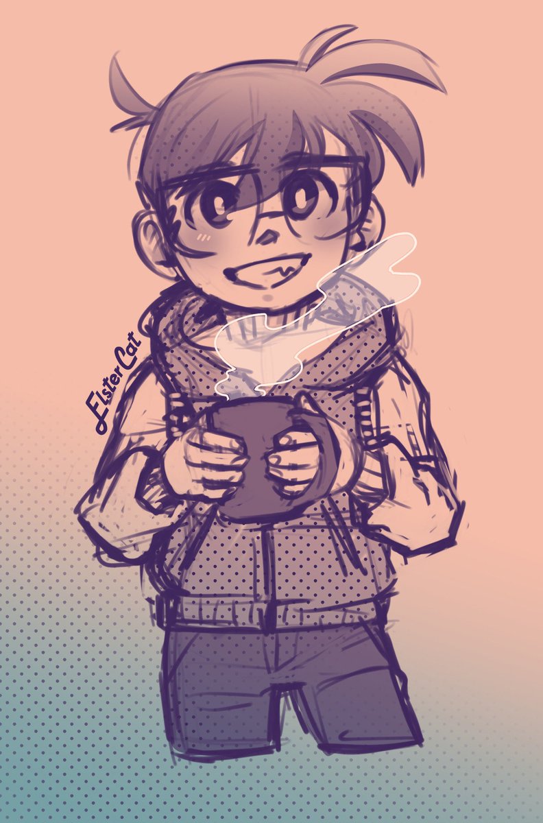 elstercat's tweet photo. Conan with a cup. 
I don't know. at this point I'm just doodling :)
#conanfanart #conanedogawa #detectiveconan #fanart #detco #dcmk ＃名探偵コナン https://t.co/ycAI1VMX56