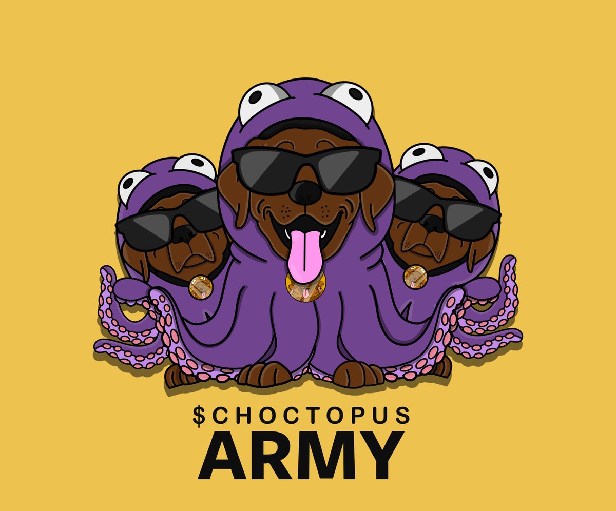 <a href="/CarsonYur/">carson</a> $choctopus
12 limbs, a tail, such a good boy
verified <a href="/coingecko/">CoinGecko</a> 
available <a href="/phantom/">Phantom</a> wallet
low cap
huge potential
great devs &amp; community 
#DiamondHands 
#choctopus <a href="/ChoctopusCrypto/">Choctopus</a>
#memecoin #memecoins #choctopusarmy $sol #1000x 
CA: EVrGfAj99Xr1NjqqZv6E2msVKZVmhGaThHhcZXzrpump