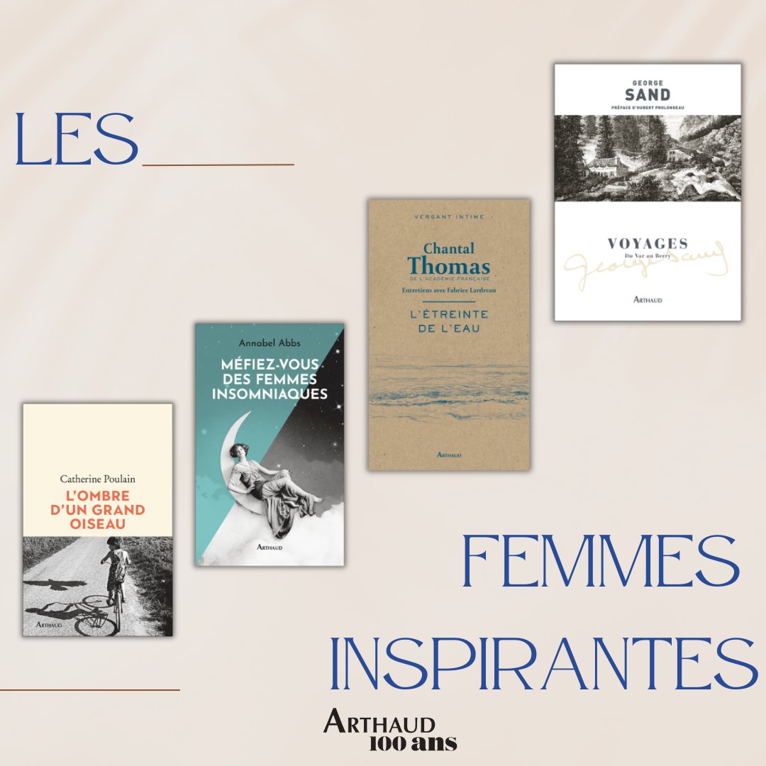[Les Femmes qui nous inspirent]♀️
George Sand, Chantal Thomas, Catherine Poulain, Annabel Abbs… Autant d’autrices qui publient chez Arthaud des ouvrages empreints de génie, d’esprit, d’inspiration et d’aspiration ! Elles devraient trouver une place de choix au pied du sapin…🎄