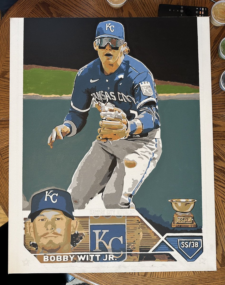 Getting more work done on <a href="/BwittJr/">Bobby Witt Jr</a> 
Coming along. Now who’s got the in with him or the <a href="/Royals/">Kansas City Royals</a> that can help me get this signed when it’s finished 😉