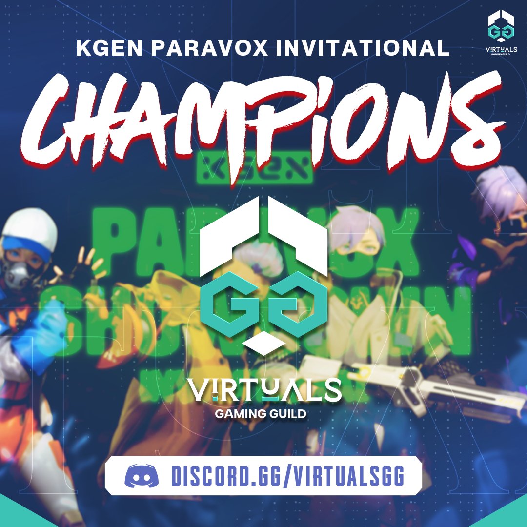 VirtualsGG's tweet photo. We are your CHAMPIONS for the KGeN PARAVOX Invitational Showdown ๐๐ฅ
With a dominating 3-0 grand finals series against @GamingGridx, we would like to congratulate our players:
๐ฅ@netlovfn
๐ฅ@Mevfn_
๐ฅ@Johan_feezle
for representing the #VirtualsCrew in this showdown!