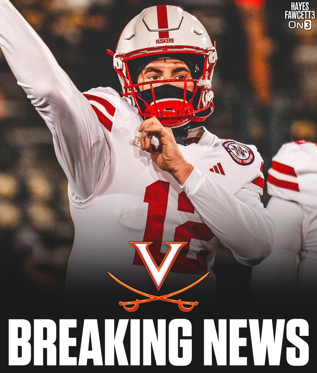 BREAKING: Nebraska True Freshman Transfer QB Daniel Kaelin has Committed to Virginia, he tells @on3sports

The 6’3 220 QB will have 4 years of eligibility remaining 

“Excited to be apart of the program and culture that is being built at UVA!”

on3.com/db/daniel-kael…