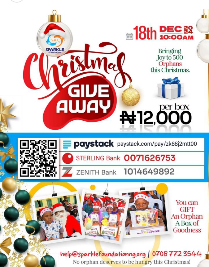 Oma_mat's tweet photo. @wizkidfc_ Support orphans in the underserved communities this season. Sparkle Foundation is hosting a party for this category of children. We need more support to make the day a memorable day for these children. It is happening at Wesley Primary School 2, Oko, Shagamu, Ogun State. https://t.co/9WESdVeGlu