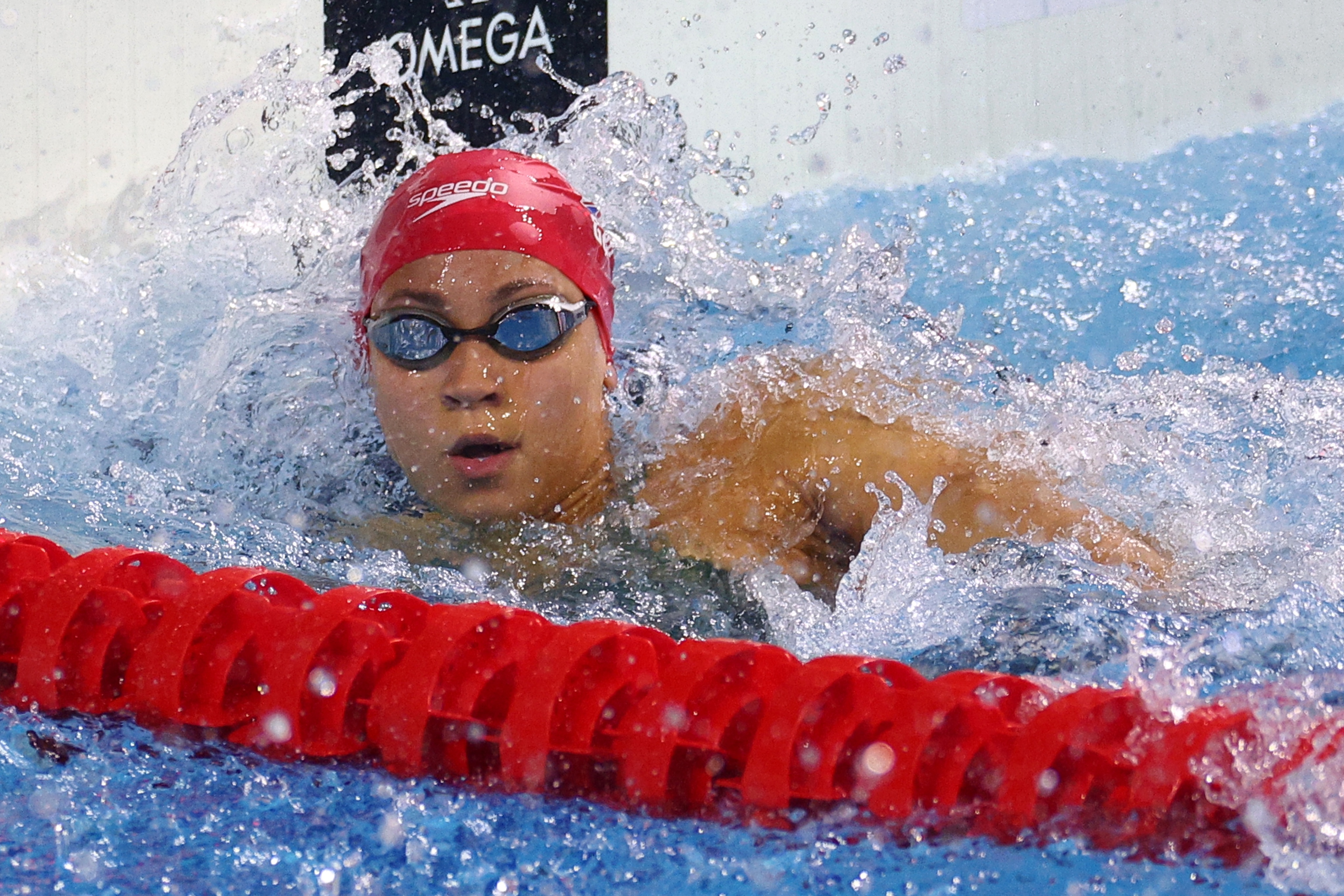 Eva Okaro lors de son record du monde junior