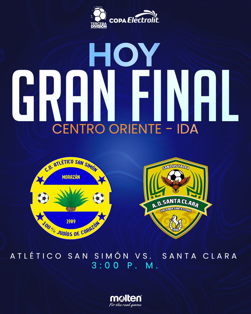 tercerafutbolsv's tweet photo. ¡NO TE PUEDES PERDER LA GRAN FINAL DE LA ZONA CENTRO ORIENTE! 🫡⚽🔥

#TerceraSV #CopaElectrolit https://t.co/4U2rtXCyv4