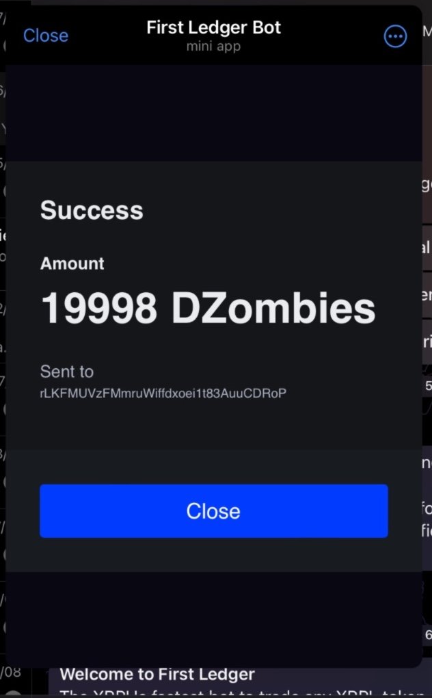 deathzombiesxrp's tweet photo. 📢 Just sent $DZombies airdrops to Holders. Buy 1 Death Zombies = 66666 $DZombies. Death Zombies Evolution = 6666 $DZombies 🥳🧟♂️❤️🔥
Link: https://t.co/GkUh2Cs1mT
#XRP #XRPL #DZOMBIES #NFT https://t.co/bFJv7pBbs3