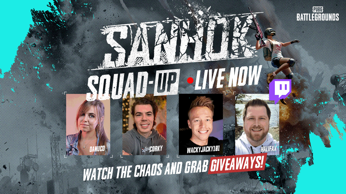 About to PLAY the new Sanhok Destruction Mode again with some incredible gamers!!! <a href="/Danucd1/">DanucD</a> <a href="/Halifax/">Halifax</a> <a href="/WJacky101/">WackyJacky101</a> 

Tune in.... Watch the Chaos and Grab some Giveaways

Twitch.tv/corky

#ad