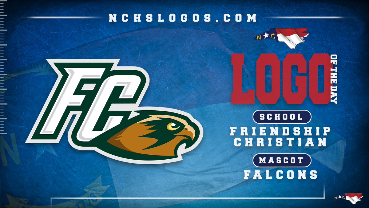 NCHSLogos's tweet photo. Our #NCHSLogoOfTheDay takes us to Wake County to ✔️ the Friendship Christian Falcons 🟩

@FCS_Falcons_ @FCSMensBBall 

https://t.co/FsXVfQKLc2

#nchsfb #nchshoops https://t.co/8MqEz0Ryok
