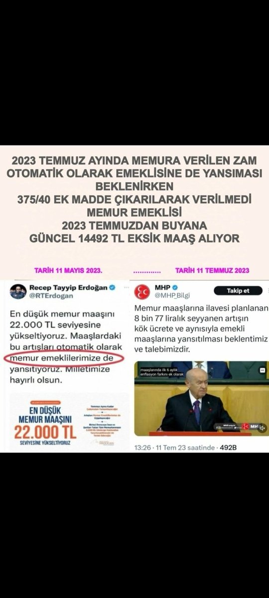 Grelnder1's tweet photo. #EmekliMemur a hakkı olanını Cumhurbaşkanı verelim diyor, Hükümet ortağı MHP genel başkanı verelim diyor. Dış güçlerin bir oyunu mu var acaba 🤔 https://t.co/6mpBLqP0Ca