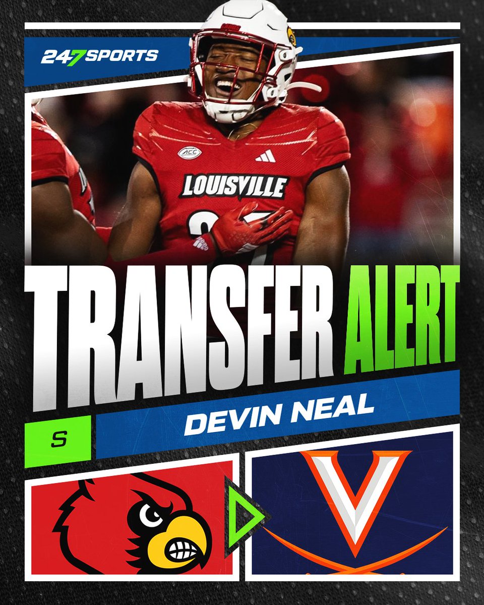 BREAKING: #UVA also expected to add Louisville transfer DB Devin Neal 

247sports.com/college/virgin…