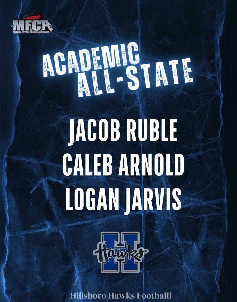 Congratulations to our All-State Honorees:

Second Team All-State:
Preston Brown, Quarterback
Chris Duncan, Returner

Academic All-State 
Jacob Ruble, Senior 
Caleb Arnold, Junior 
Logan Jarvis, Sophomore 

#HawkPride #BoroBuilt #HillsboroStrong