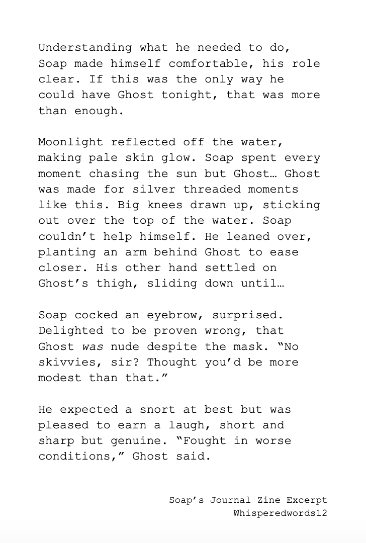 WhisperedWordss's tweet photo. It's been such a continued delight to take part in the @SoapJournalZine. Enjoy this excerpt from a piece in collaboration with @AzaleaHarrisArt. Can't wait until the full work is available to share with you all!

Pre-order is still open until the 31st of December, link below ⬇️🤍 https://t.co/VjgGOhHsYQ