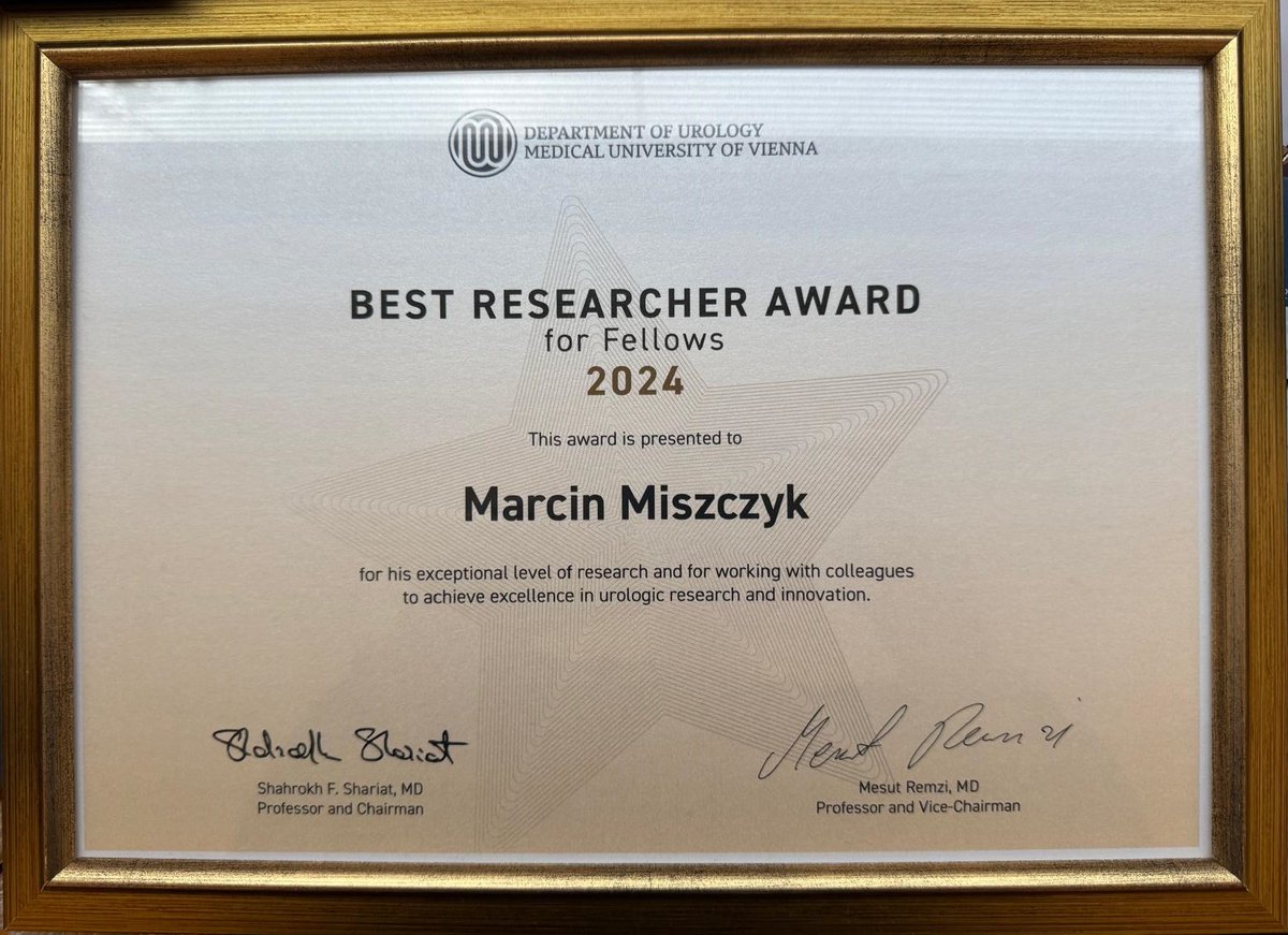 Marcin Miszczyk (@miszczyk_marcin) on Twitter photo Productive year at the <a href="/MedUni_Wien/">MedUni Wien</a>! Deeply grateful to the amazing one and only <a href="/DrShariat/">Shahrokh F. Shariat</a> for truly exceptional mentorship, and to <a href="/dr_rajwa/">Pawel Rajwa</a> for years of teaching and support. Go fellows! Productive year at the <a href="/MedUni_Wien/">MedUni Wien</a>! Deeply grateful to the amazing one and only <a href="/DrShariat/">Shahrokh F. Shariat</a> for truly exceptional mentorship, and to <a href="/dr_rajwa/">Pawel Rajwa</a> for years of teaching and support. Go fellows!