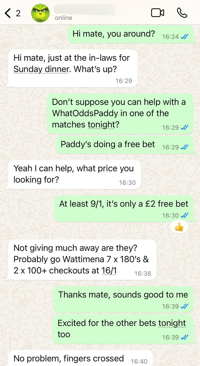 AndyRobsonTips's tweet photo. I’m covering the Worlds with a couple of expert darts tipsters.

My £2 Paddy Power Free Bet is going on the bet in the screenshot below.

There’s also a load of other bets for tonight’s session, here: https://t.co/sDR7ZM9EFY

AND, exciting news…

Darts Cheat Sheet coming later. https://t.co/rmwEYZTKpo
