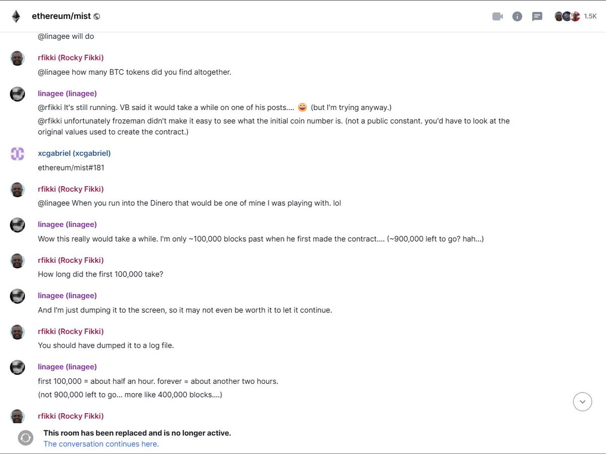 rfikki's tweet photo. Ethereum Nostalgia: #Ethereum 2015 discussions first mention of Dinero(DINO) on the chain. #Linagee @geoexplor3 @goatishduck https://t.co/nik5cUdrOj