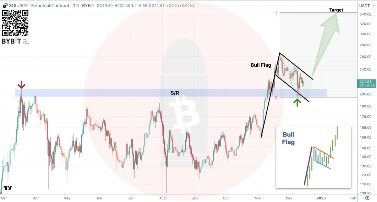 Pay attention to this $SOL Bull Flag 👀

Perfect S/R flip 👌

🎯 Target $320-340

_
Trade with me on Bybit ➡️ partner.bybit.com/b/cryptobullet

🔥 Up to 30,000 USDT Welcome Bonus for new users when they register, deposit &amp; trade!