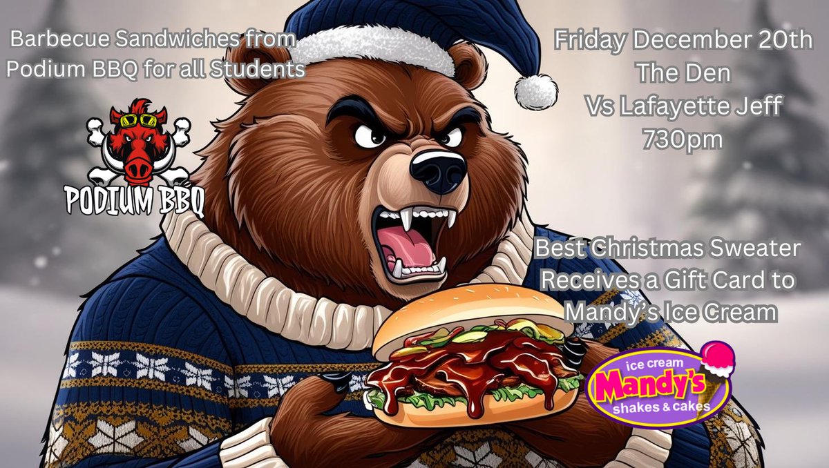 Excited for this coming Friday as we look to bounce back against a tough Lafayette Jeff team! Big big shoutout to Podium Barbecue and Mandy's Ice Cream for being game day sponsors!!! Don’t forget to get your exclusive TW gear from Sugar Babes! I wear mine to every practice!