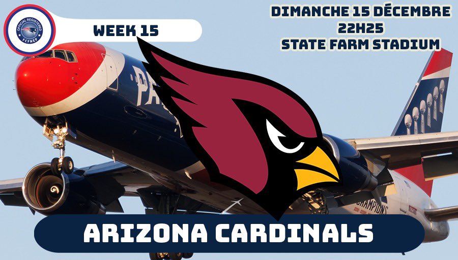 FCFNEP's tweet image. 🔴 GAMEDAY 🔴

Après le repos, match en Arizona !

⏰ : 22H25
🏟️ : State Farm Stadium
🏈 : Arizona Cardinals
📺 : NFL Gamepass (DAZN), BeIN sports 4 (RZ 🇫🇷), CBS (🇺🇸)

Let's go !! #Patriots #ForeverNE #PartoutToujours