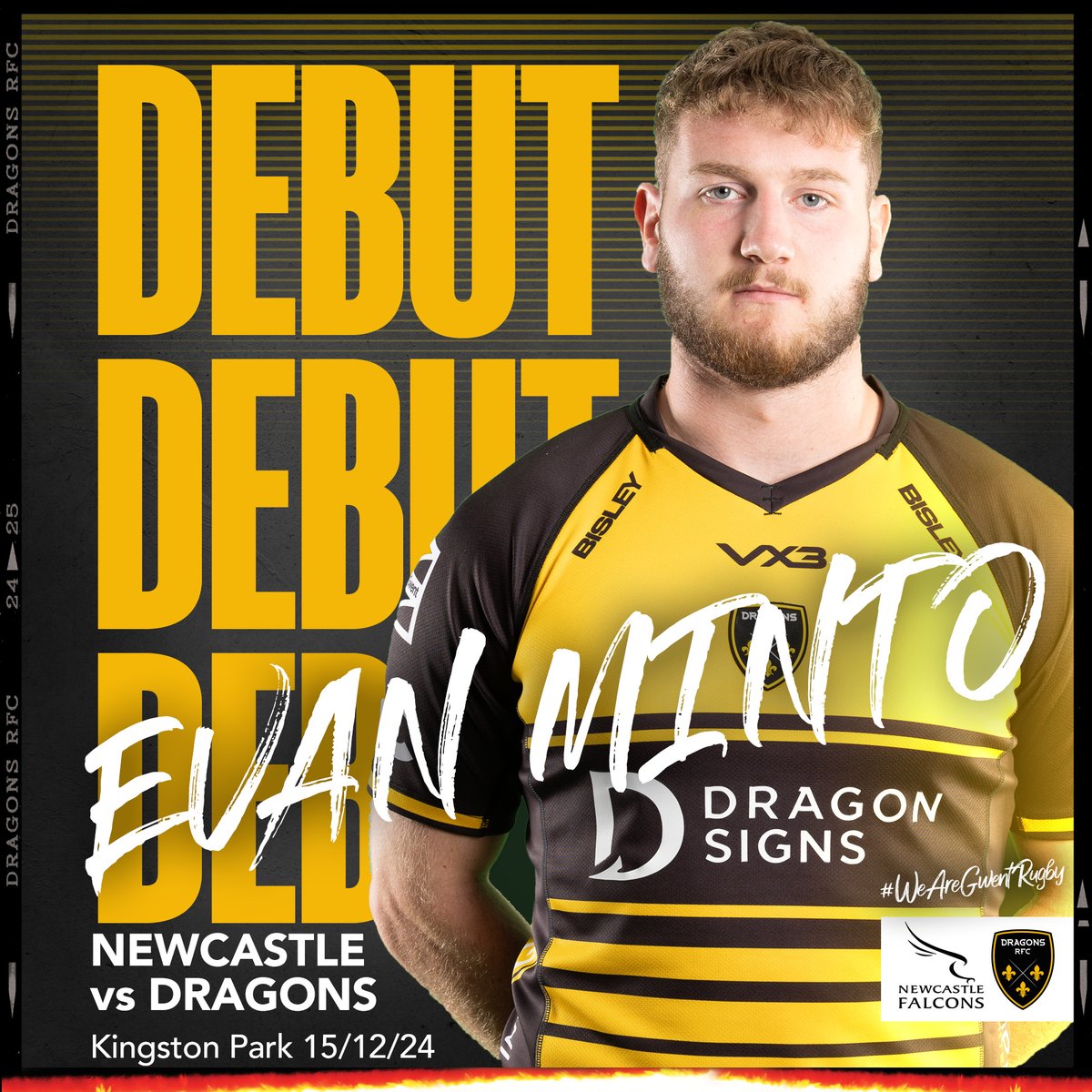dragonsrfc's tweet image. 65: A third Dragons debut of the evening sees Evan Minto come on, another who shone for Dragons A in the recent games against Scarlets and Ospreys development. 🌱

George Nott makes way and we wish him well 👊

#WeAreGwentRugby #NEWvDRA