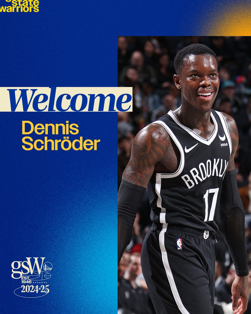 From Braunschweig, Germany to The Bay. 

Welcome to #DubNation, Dennis Schröder 👏