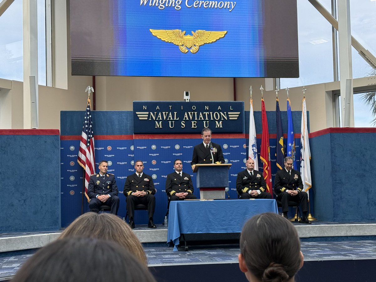 jlushenko's tweet photo. Congrats to our newest NFOs who earned their coveted #wingsofgold during a fantastic ceremony hosted by Training Air Wing SIX.  It was a true honor and inspiring experience to pin NFO Wings on one of the young warriors who is joining the greatest warfighting profession on earth. https://t.co/P63WJYdwLo