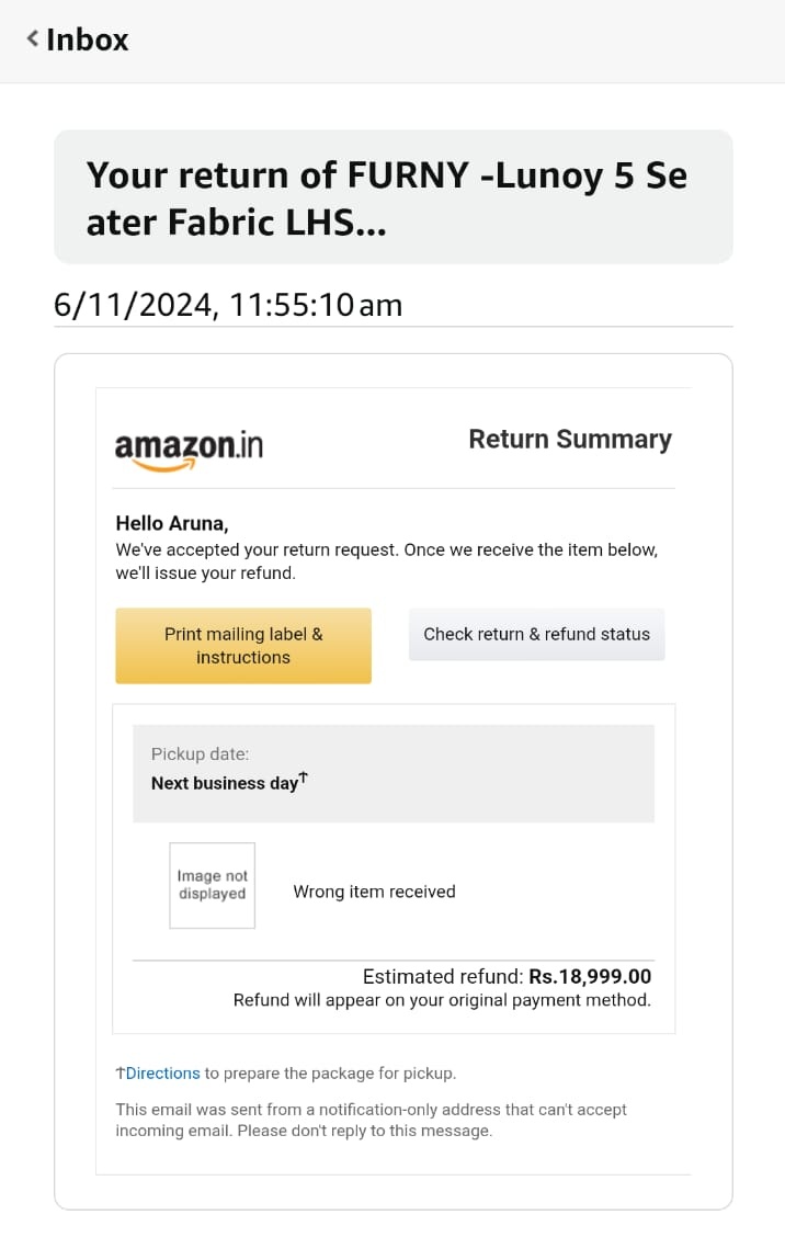 possiblyprime's tweet photo. @amazonIN @delhivery 
If you purchase from Amazon with the belief that if the item is not good you're in safe hands...sorry guys you're screwed.
Delhivery transport services...if you don't want to pick up atleast don't blame the customer that they are messing up ...own it up guys https://t.co/b66ivR3J4q