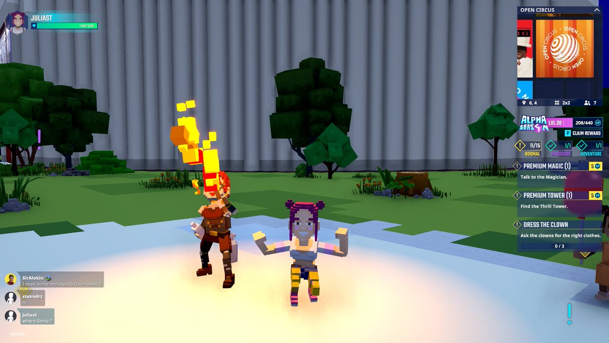 Watching Firebreather Sonia perform in Open Circus in <a href="/TheSandboxGame/">The Sandbox</a>. Talk about playing with fire! 🔥🎪 register-landings.sandbox.game/alphaseason4-s… #TheSandbox #AlphaSeason4 #AS4SocialChallenge