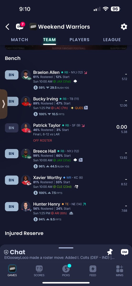 carocesar24's tweet photo. @FantasyPros @Fitz_FF Any changes? https://t.co/UYIlNcLOMR