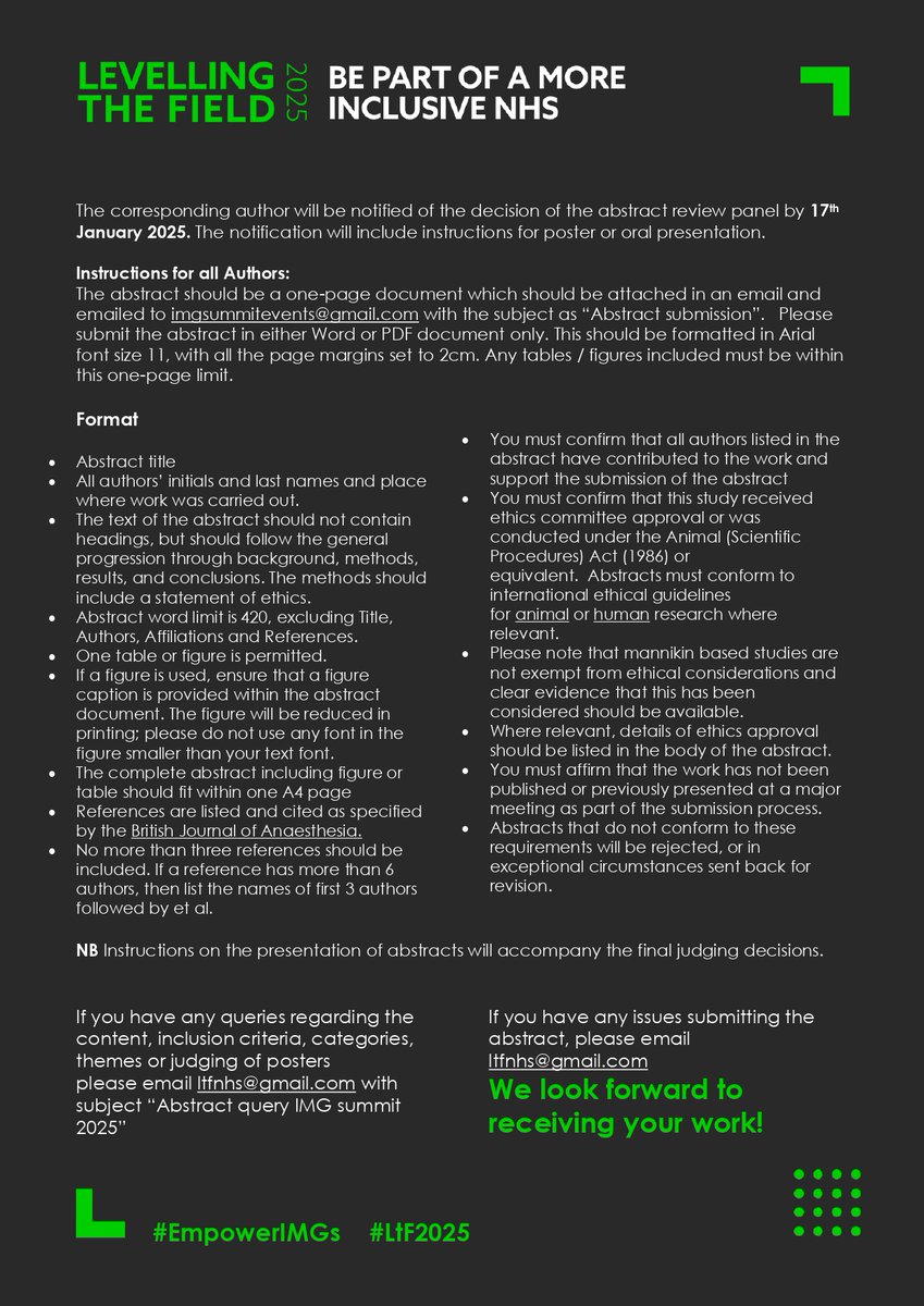 Do you have good support system for IMGs at your workplace?
Do you want to showcase your work as poster or oral presentation?
Want to network with peers from across the country who are IMG &amp; LED champions &amp; advocates?
➡️Join us at #LtF2025 #EmpoweringIMGs
a-line.org.uk/events/levelli…
