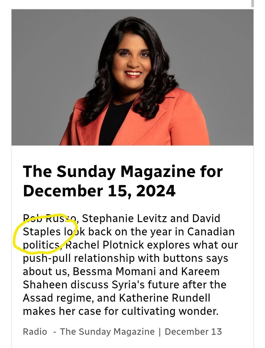 Peter Bailey (@libarbarian) on Twitter photo It's bad enough that anti-Trudeau obsessive, climate crisis denier, Pierre Poilievre propagandist, and Danielle Smith apologist David Staples has a local platform in the Edmonton Journal, but what was the CBC thinking in giving The Stapler a national platform? <a href="/CBCSunday/">The Sunday Magazine</a> It's bad enough that anti-Trudeau obsessive, climate crisis denier, Pierre Poilievre propagandist, and Danielle Smith apologist David Staples has a local platform in the Edmonton Journal, but what was the CBC thinking in giving The Stapler a national platform? <a href="/CBCSunday/">The Sunday Magazine</a>