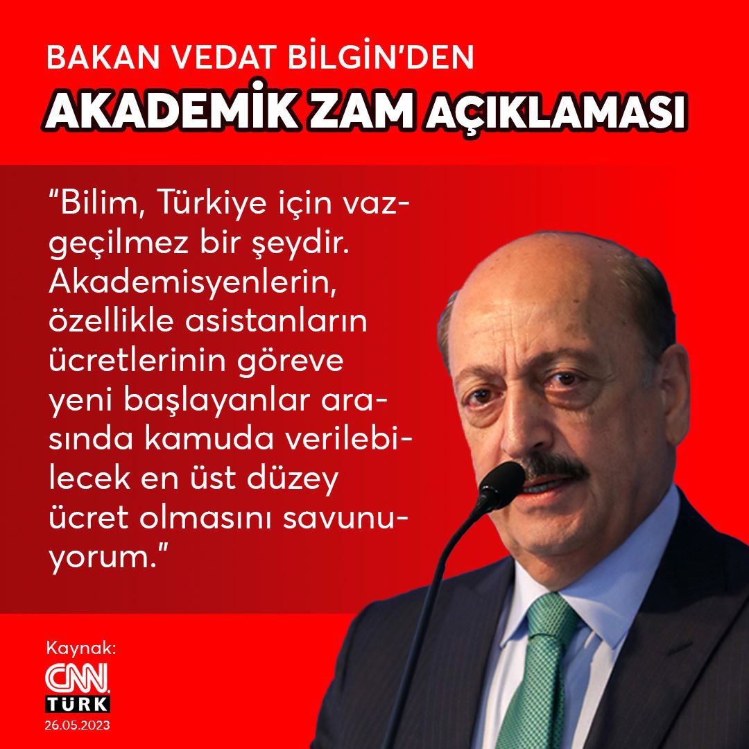 Akademisyenlerimizin özlük hakları iyileştirilmeden #Türkiye 'nin gerçek bir başarı hikayesi yazması mümkün değildir. Ne olmak,nerede olmak istiyorsak #akademikzam 'ı ona göre ele alalım.Gelin el birliği ile çok geç olmadan bu sorunu çözelim.<a href="/RTErdogan/">Recep Tayyip Erdoğan</a> <a href="/dbdevletbahceli/">Devlet Bahçeli</a> <a href="/erolozvar/">Erol Özvar</a>