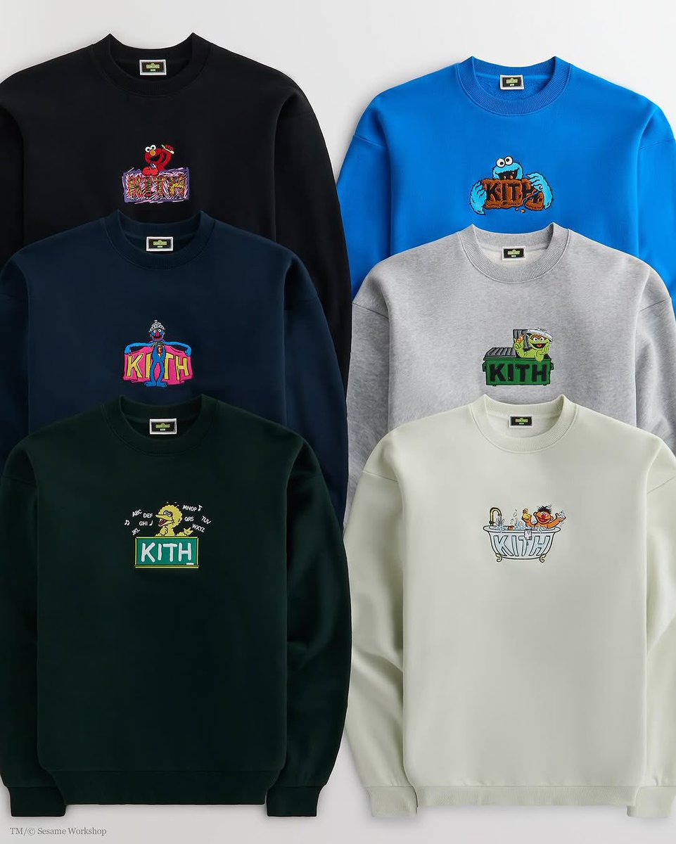 ComplexStyle's tweet photo. .@KITH for @sesamestreet 🍪✨

Releasing Monday, December 16th at Kith shops and https://t.co/fagRFFMsTa at 11AM EST. https://t.co/ZQzTJYr4X1