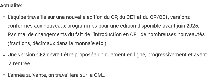 🅼🅷🅼 (@mathsmhm) on Twitter photo La période 3 du CP/CE1 est en ligne ! Allez sur la page dédiée. Un unique zip à télécharger (attention le fichier est très lourd du fait des vidéos)
et au passage: La période 3 du CP/CE1 est en ligne ! Allez sur la page dédiée. Un unique zip à télécharger (attention le fichier est très lourd du fait des vidéos)
et au passage: