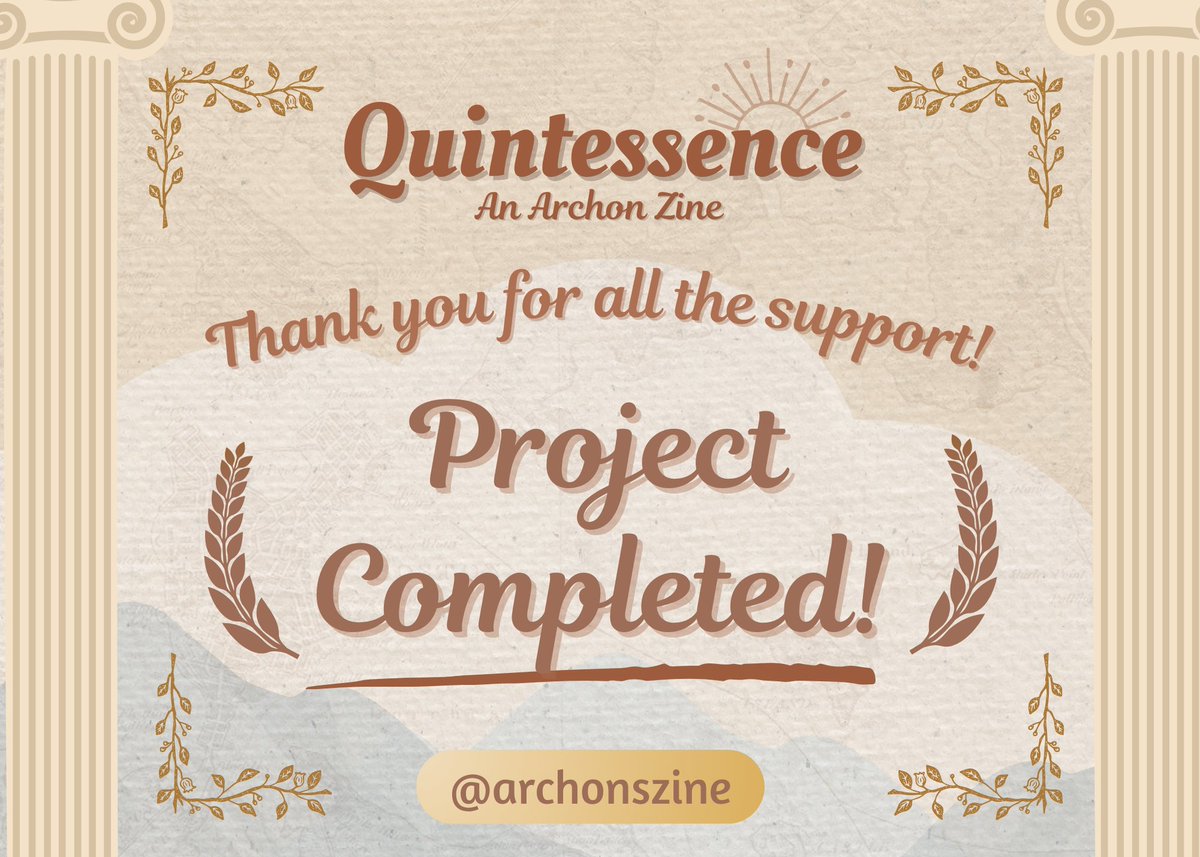 🏛️ Quintessence: An Archon Zine | Completed! tweet media
