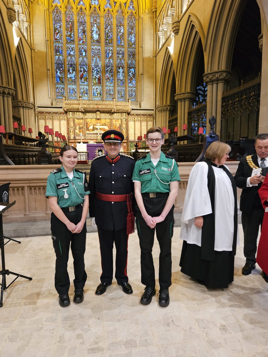 SJAIanWilliams's tweet photo. This afternoon, I attended the Greater Manchester St John Ambulance Carol Service at the stunning Bolton Parish Church alongside representatives from across Greater Manchester.

A beautiful service featuring a heartfelt reading from the outgoing Cadet of the Year 2024 and inspiring words from the new Cadet of the Year 2025.

We were honoured by the presence of the High Sheriff of Greater Manchester and several Mayors and Mayoresses. What a memorable day!

@SJA_GM
@SJAYouthEng