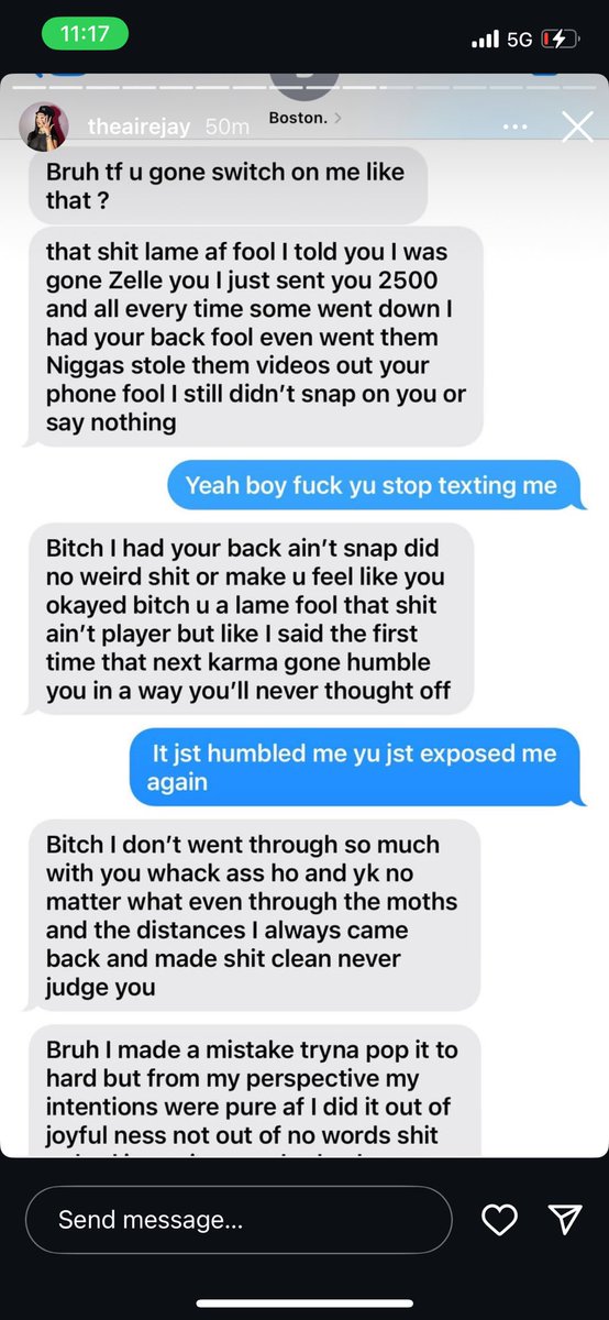 GangstaSweetTv's tweet image. #Boston Richey Allegedly sending #Airejay videos around to random people 👀👀 she claim she been left him alone he only pay her to not respond to #Tati