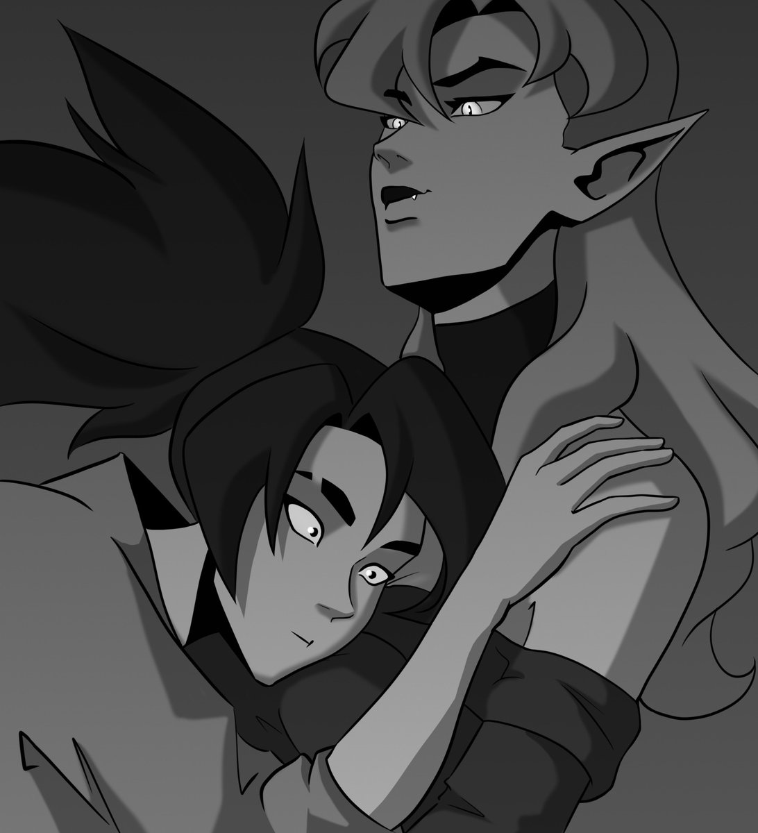 LonelyBeAlone's tweet image. Drawing for a wonderful fic writer @harriet_hobbit
#akali #evelynn #akalynn #evekali