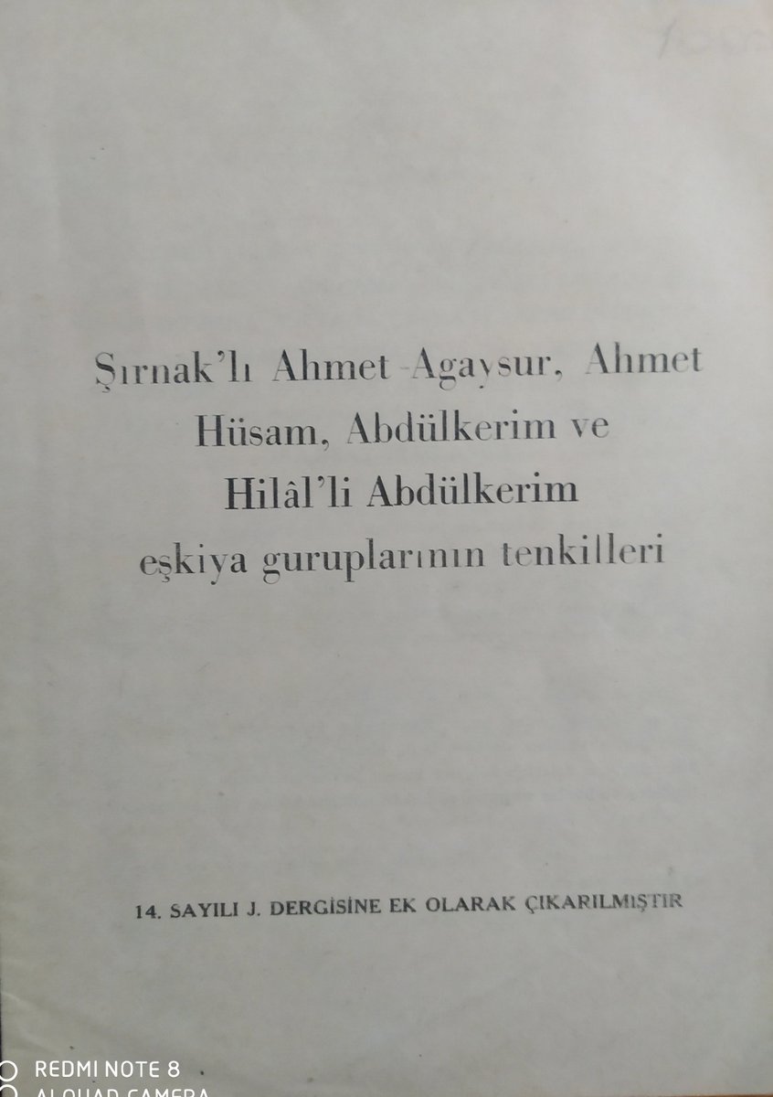 Kitap koleksiyoncuları arasında ayrıbasımların farklı bir yeri vardır.  Aşağıda sayılarının bulunması oldukça zor olan Jandarma dergisinden bir ayrı basım görünüyor;eşkiya tenkili üzerine