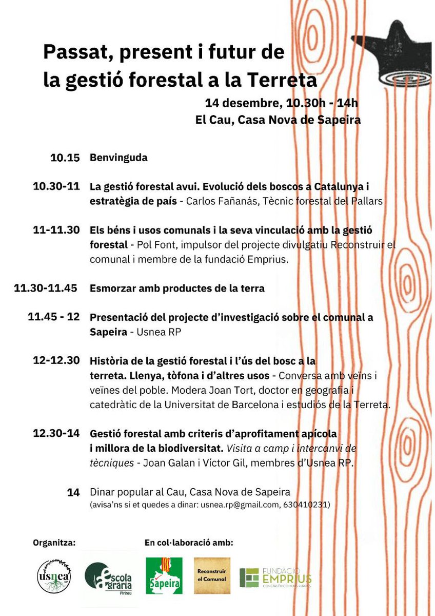 FundacioEmprius's tweet photo. Aquest dissabte hem participat a una jornada molt interessant sobre #Comunals i #GestióForestal a Sapeira (Pallars Jussà), organitzada per Usnea RP, guanyadores del #PremiEmprius 2024, i l'@eapallars. 

https://t.co/hzjt71CE0F https://t.co/DLL3iM91kp